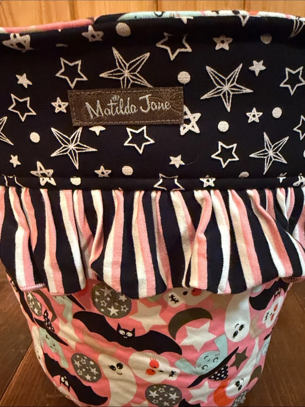 NWOT MATILDA JANE REVERSIBLE HALLOWEEN TRICK-or-TREAT BASKET